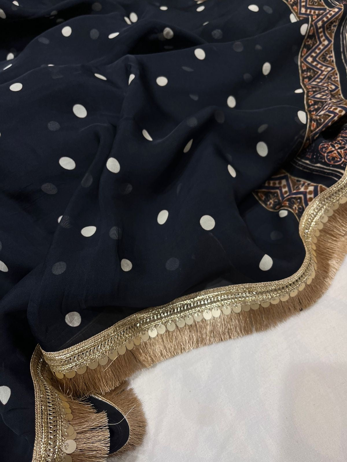 Printed Organza Saree Partywear sarees lace sari - Saffronfashionindia