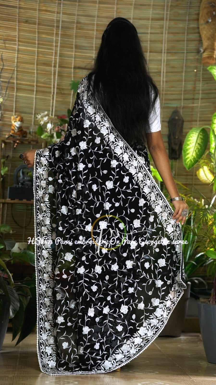 Zinahad Parsi gara indpired Royal embroidered sarees - Saffronfashionindia