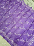 Lavender saree Jamdani saree handwoven sarees blouse Saffronfashionindia