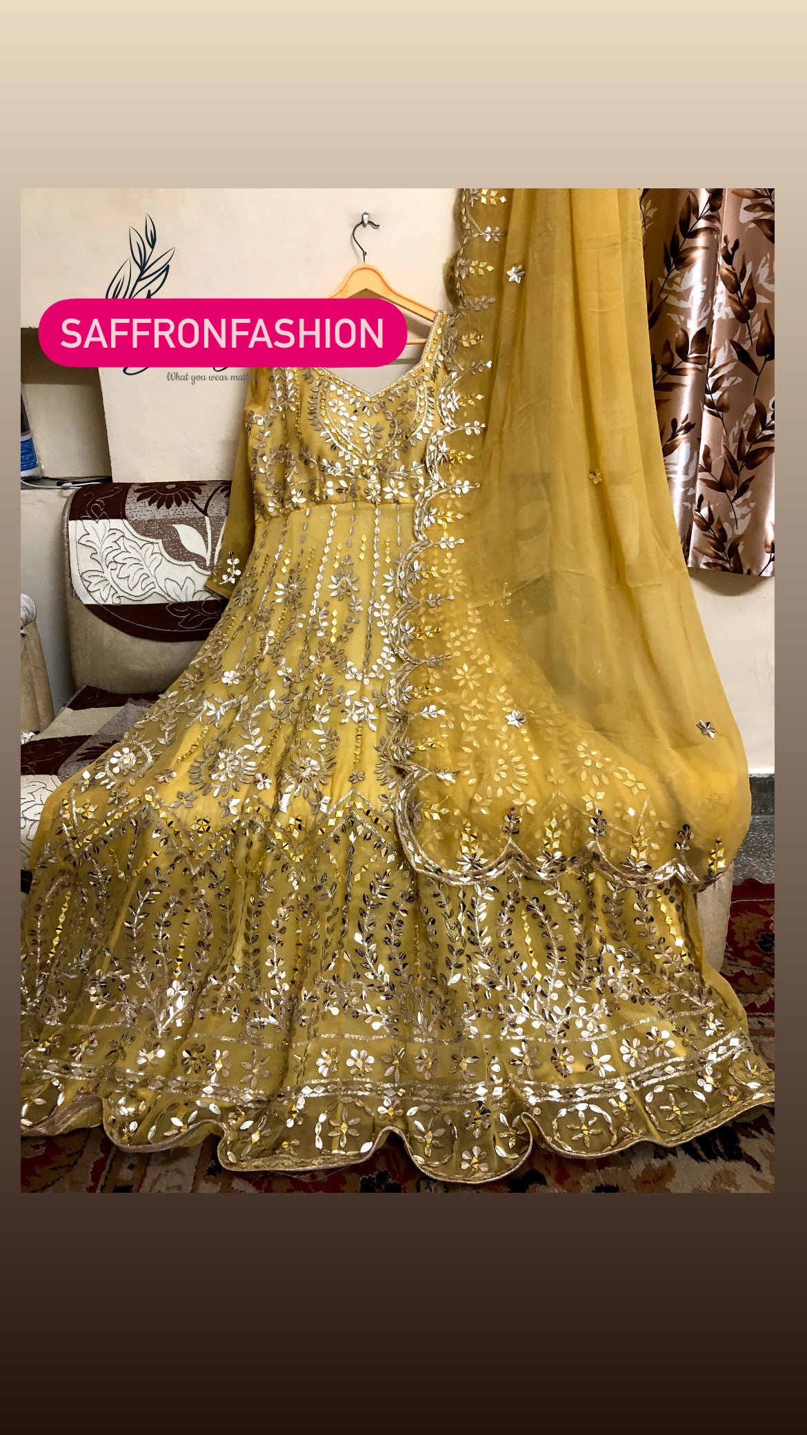 Bridal weddding dress Anarkali style dress Pakistani dresses - Saffronfashionindia