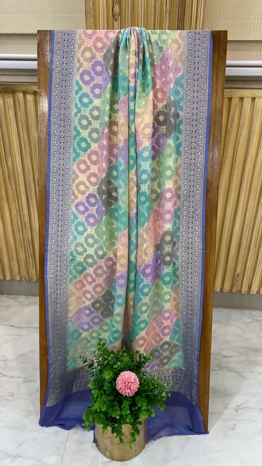 Anija Khaddi Gorgette sarees - Saffronfashionindia