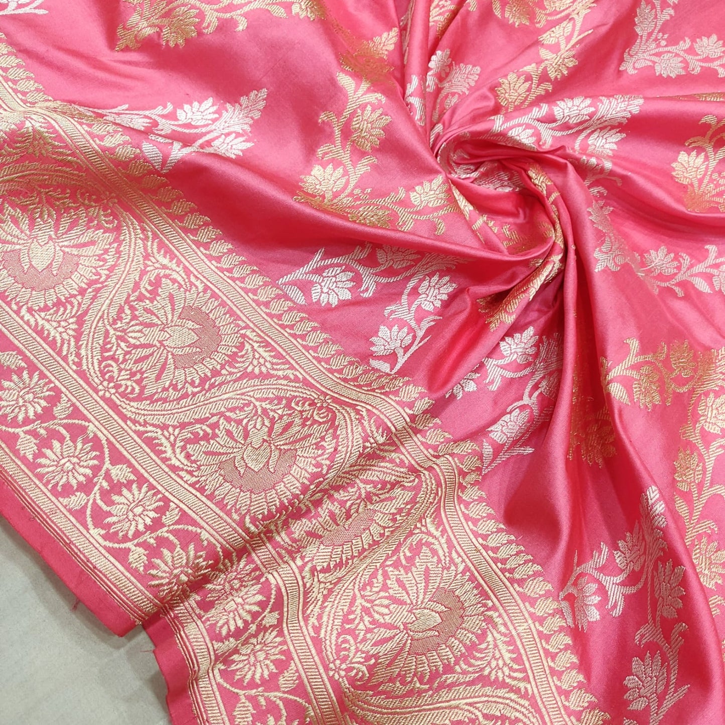 Chandani Katan silk handwoven saree - Saffronfashionindia