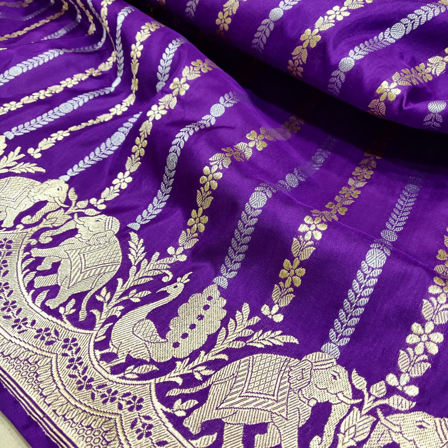 Numani katan silk handwoven sarees - Saffronfashionindia