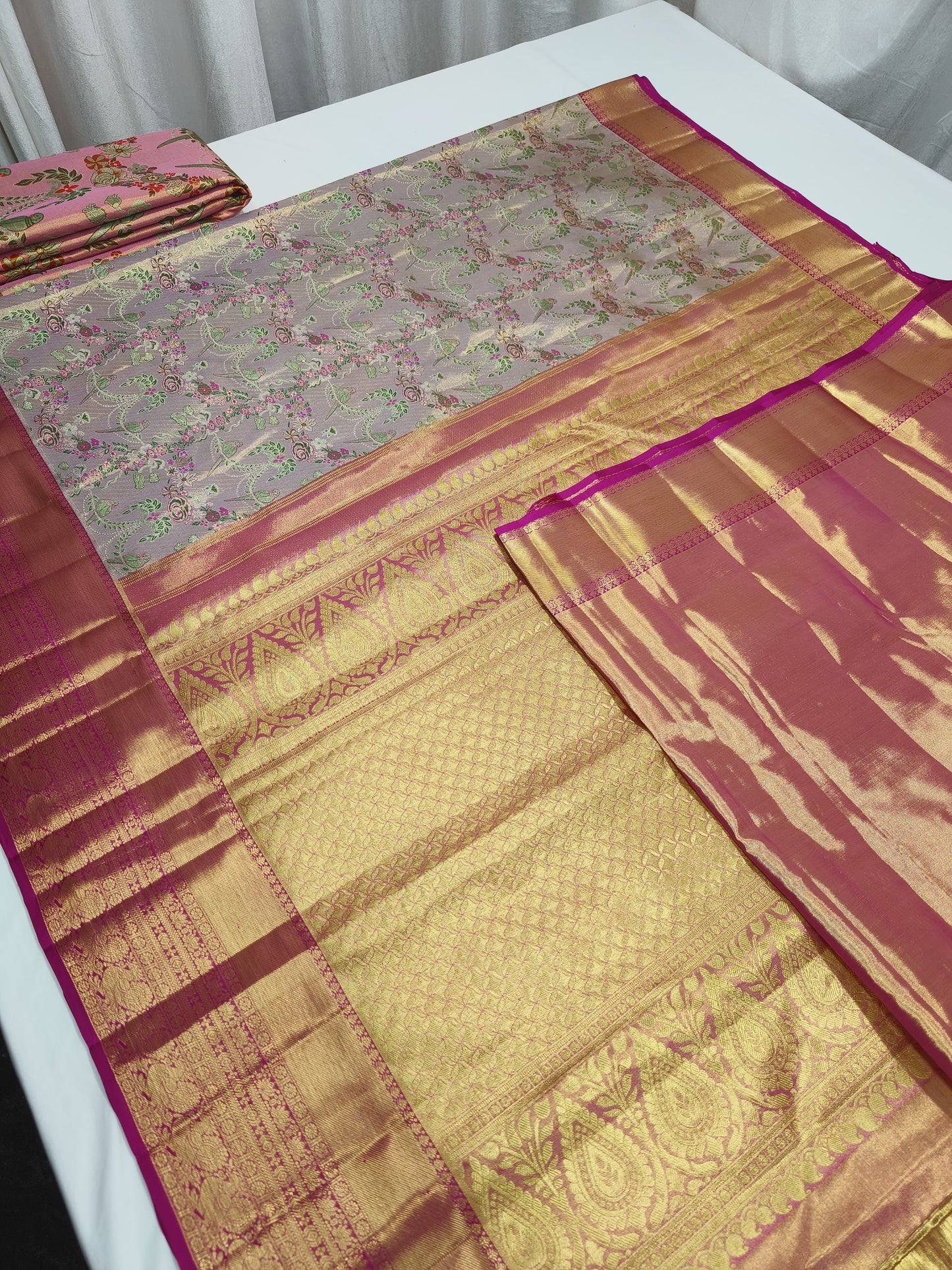 Ranashi Kanjeevaram silk saree - Saffronfashionindia