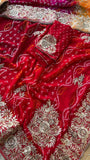 Bandhej Traditional Saree Crepe Gorgette sarees