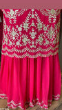 Red hot indowestern dress party dress