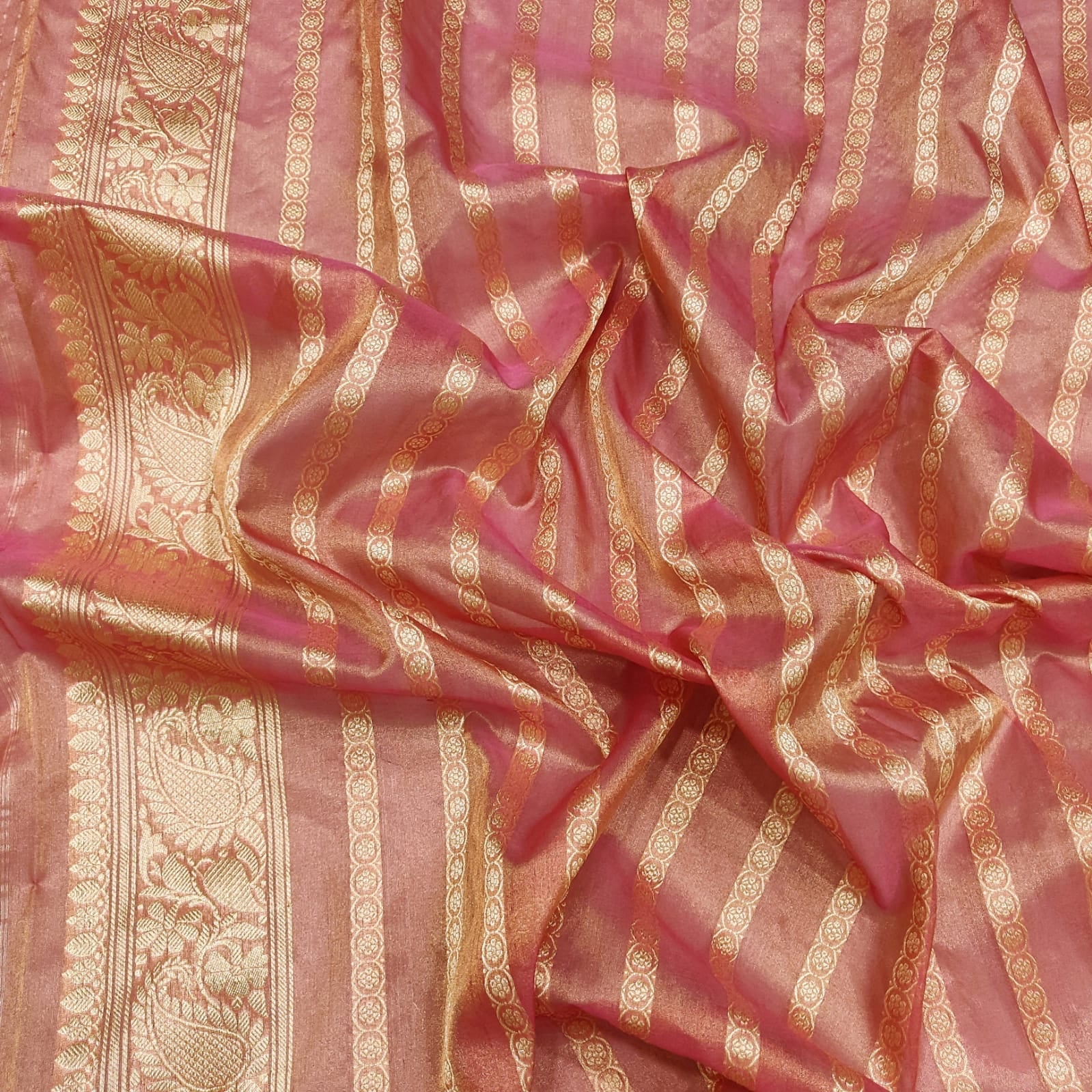 Lilac tissue handwoven saree - Saffronfashionindia