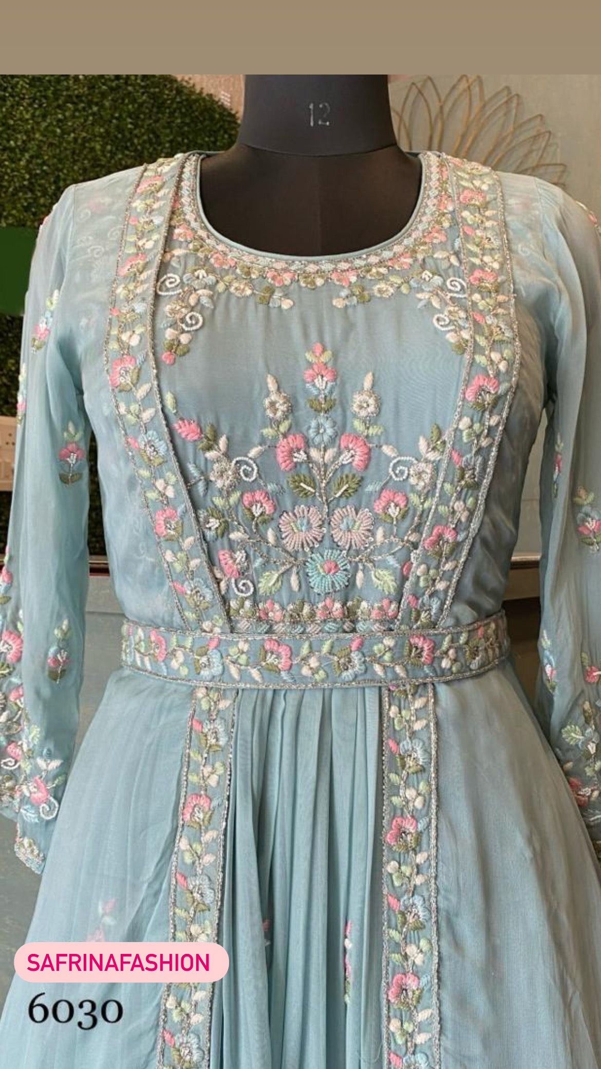 Blue Dress Women Dresses Sangeet dress wedding dress - Saffronfashionindia