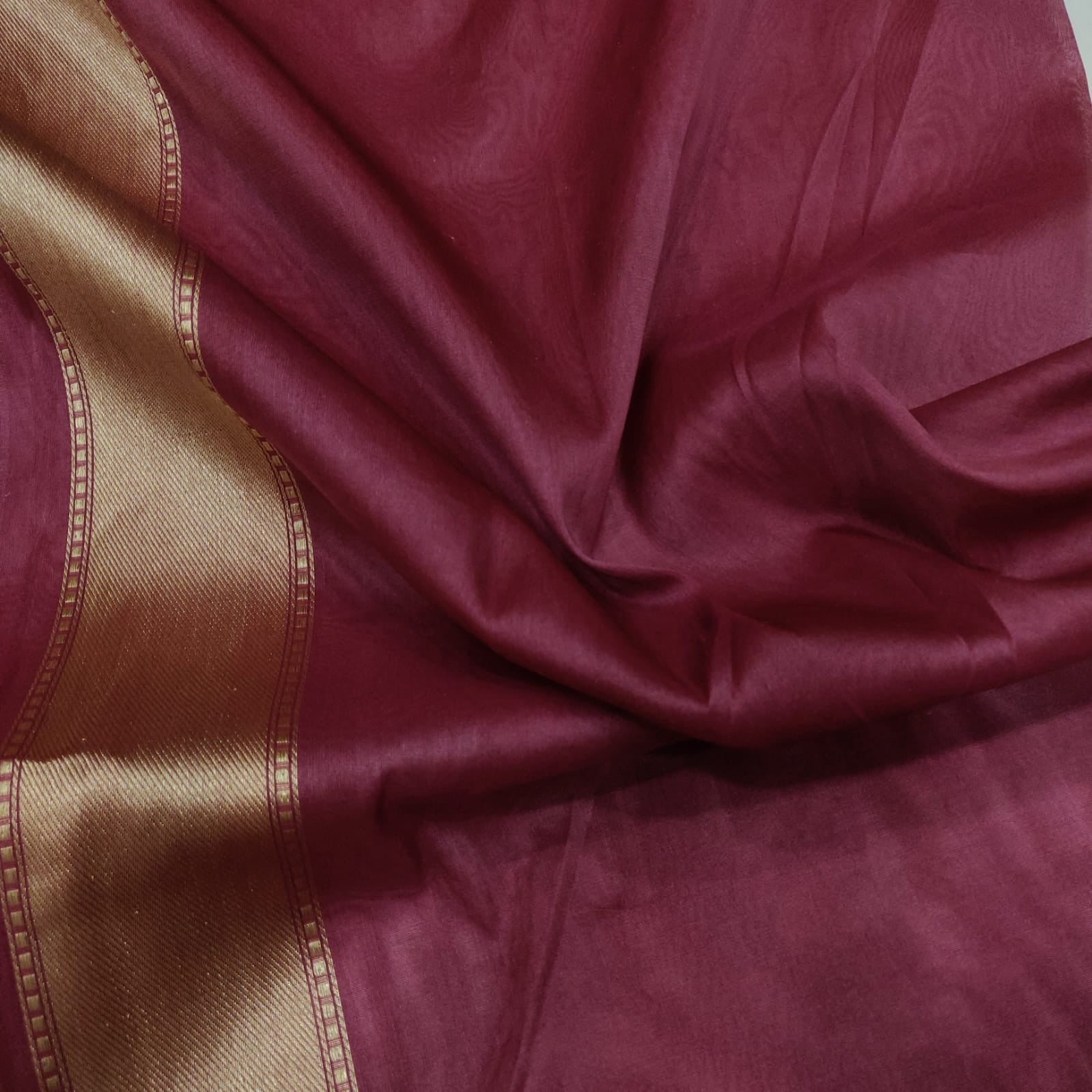 Mohzunrai kora handwoven kadwa saree - Saffronfashionindia