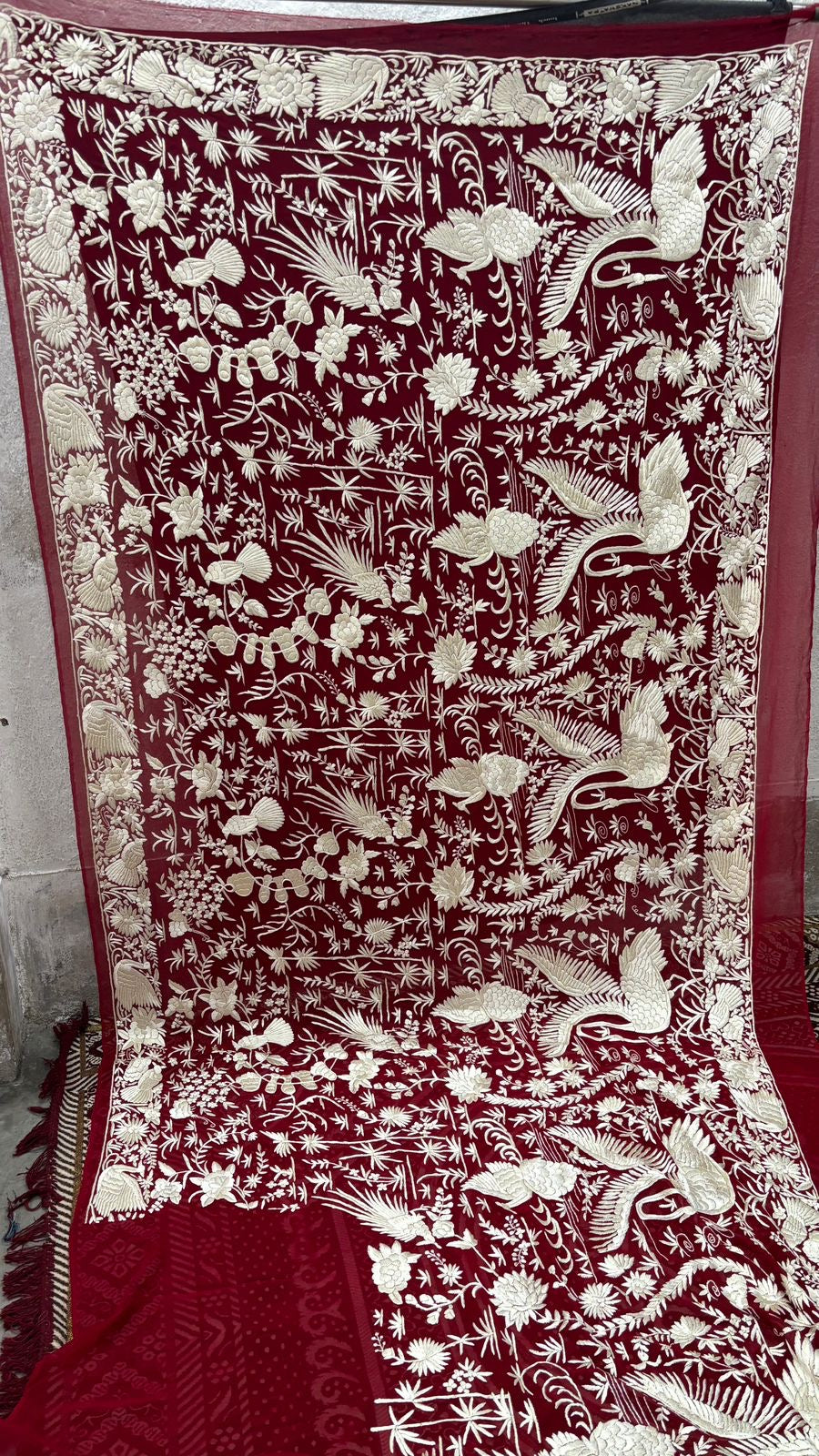 Monvish parsi gara saree Authentic gara saree - Saffronfashionindia