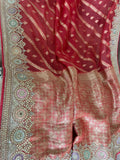 Gottapatti organza weaved saree reception saree