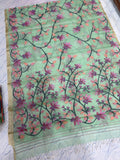 Ramvi Jamdani saree handwoven muslin Tantuj sarees