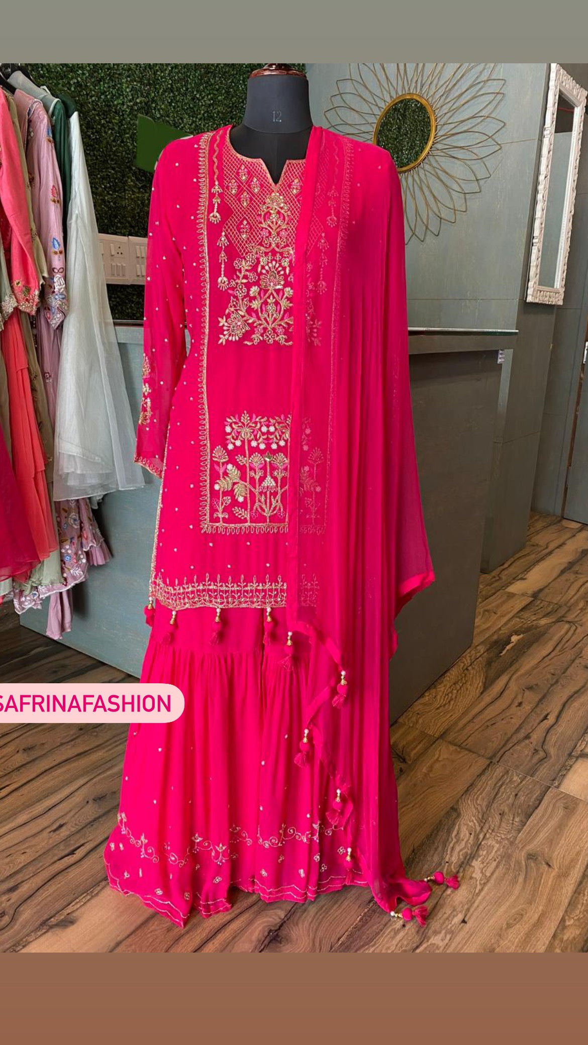 Lina kurta gorgette indowestern dress - Saffronfashionindia