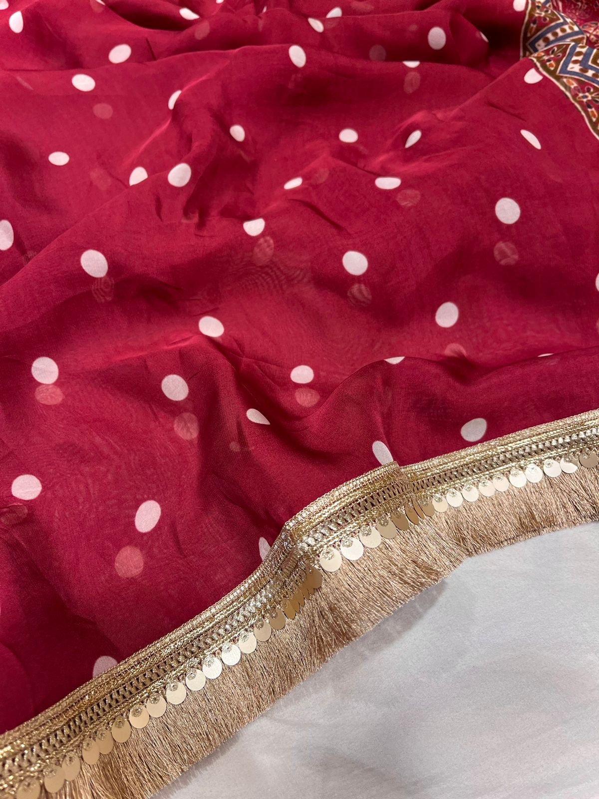 Printed Organza Saree Partywear sarees lace sari - Saffronfashionindia