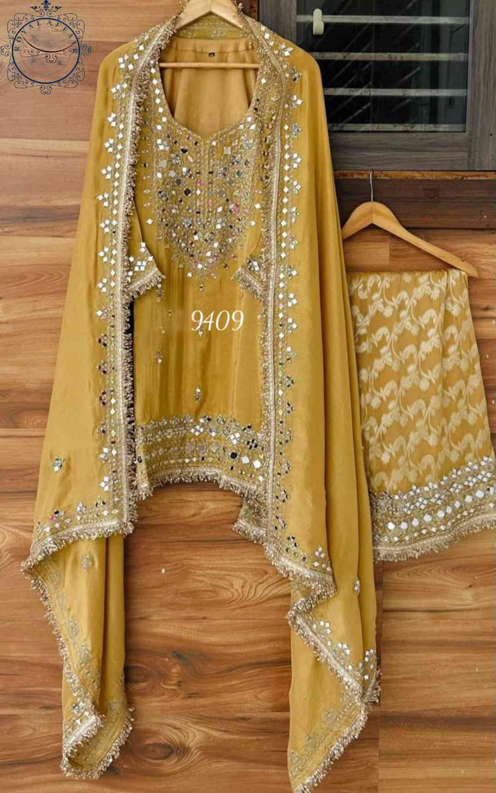 Ravika shimmer dress tissue dress  Indian dress embroidered set SaffronFashion