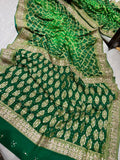 Gottapatti bandhej saree Indian traditional zardosi sarees