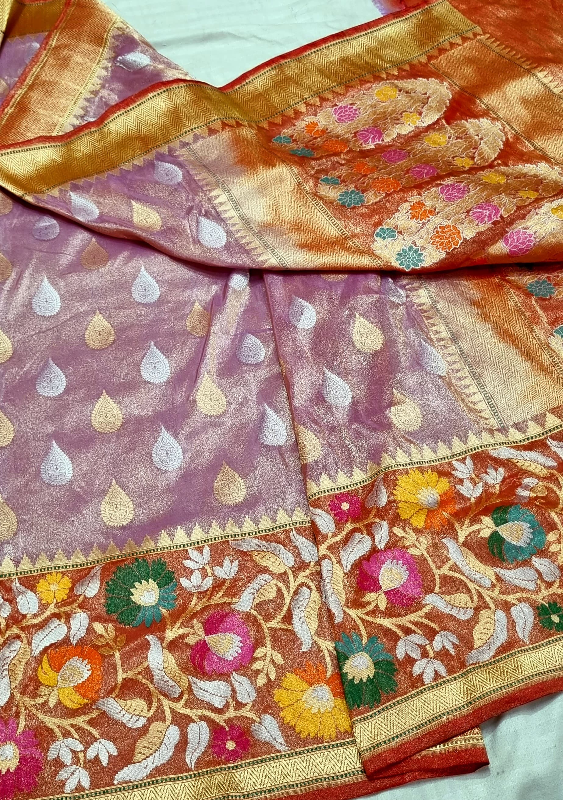 Exclusive banarsi Katan Meenakari sarees - Saffronfashionindia