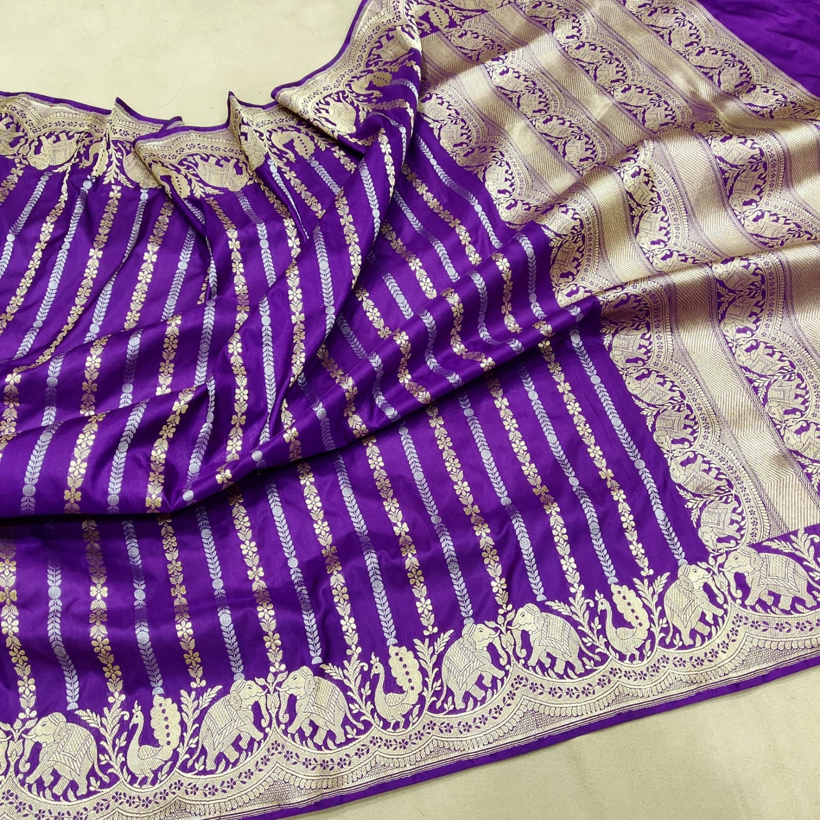 Numani katan silk handwoven sarees - Saffronfashionindia