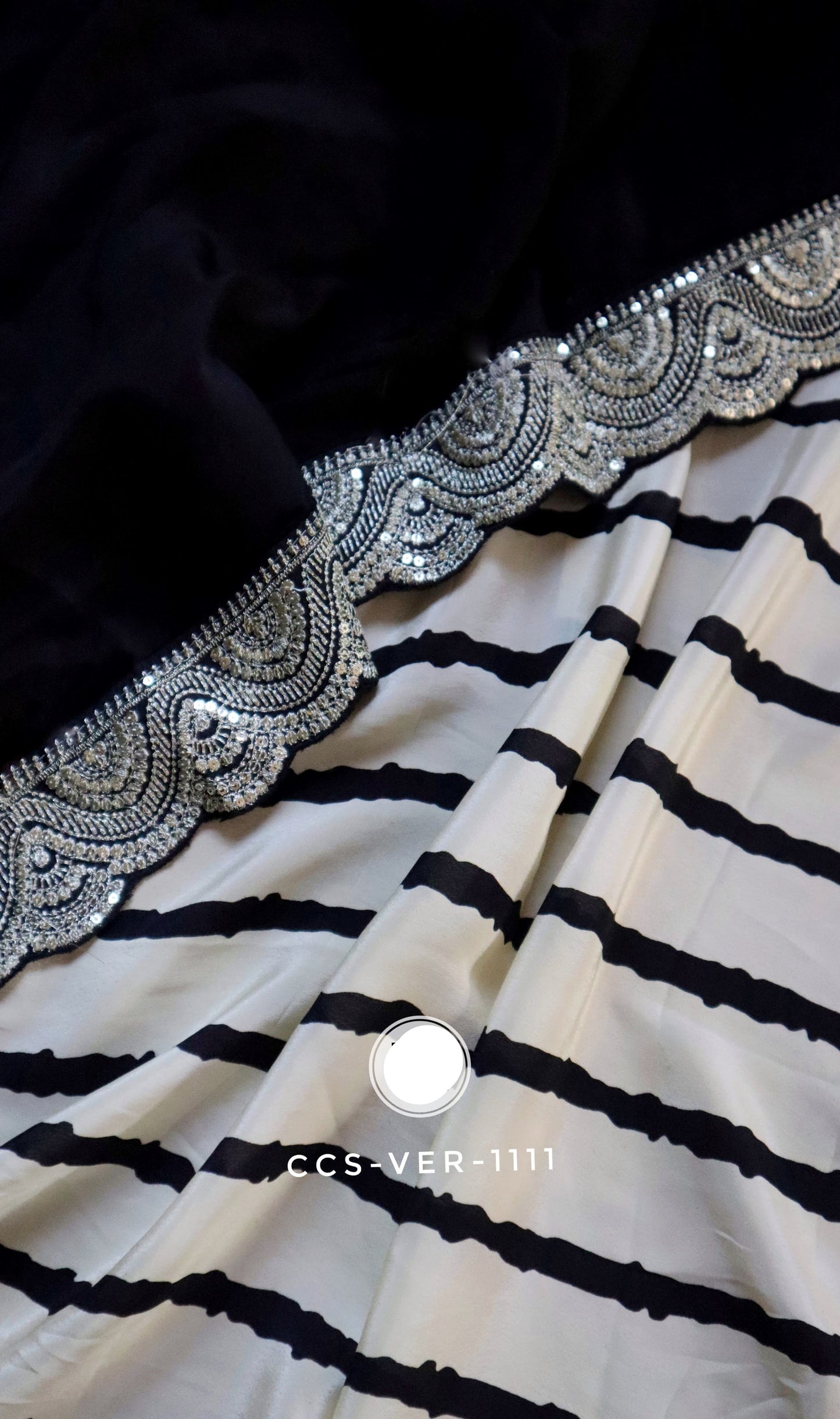 Zebra printed saree party wear sareees Saffronfashionindia