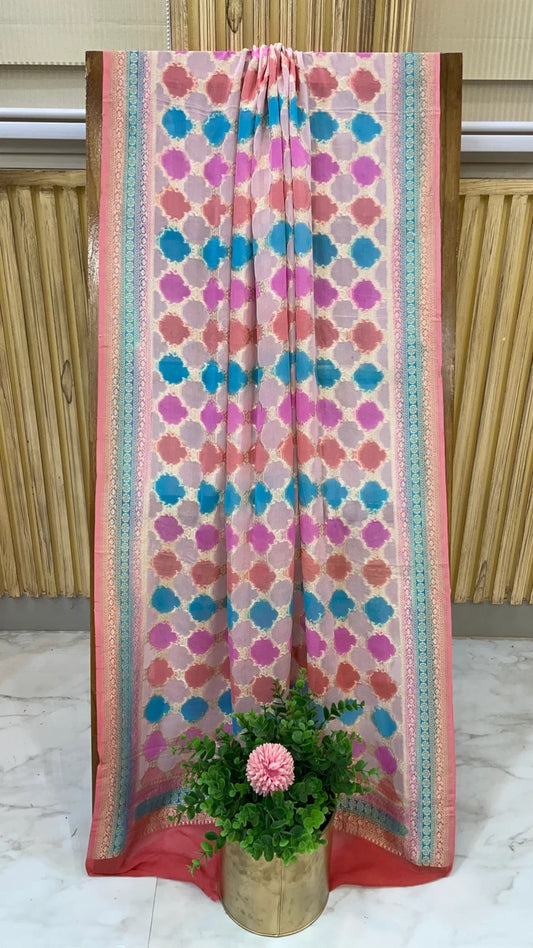 Rebecca indowestern trendy Khaddi Gorgette Dupatta - Saffronfashionindia