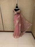 Inisha Partywear saree organza saree sequins saree