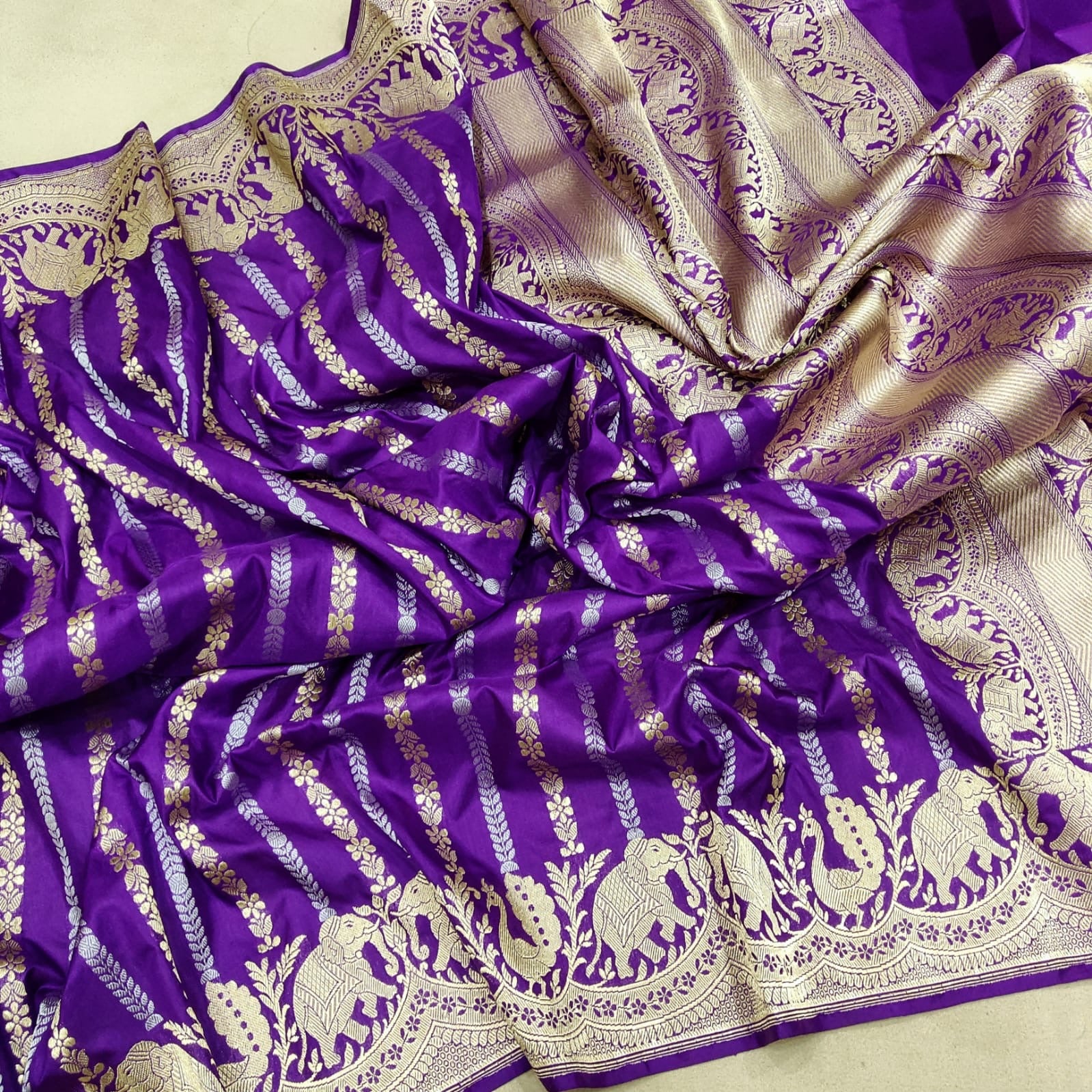 Numani katan silk handwoven sarees - Saffronfashionindia
