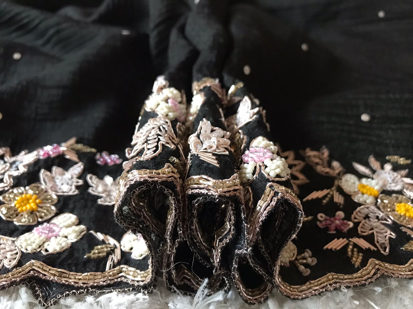 Black Partywear saree premium saree - Saffronfashionindia