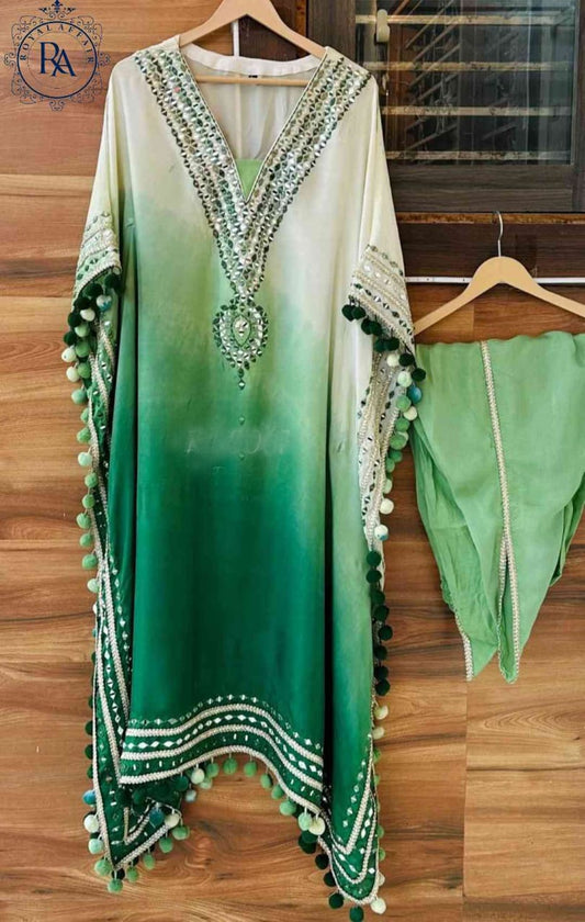 Silk Kaftan Set beautiful kaftan set - Saffronfashionindia