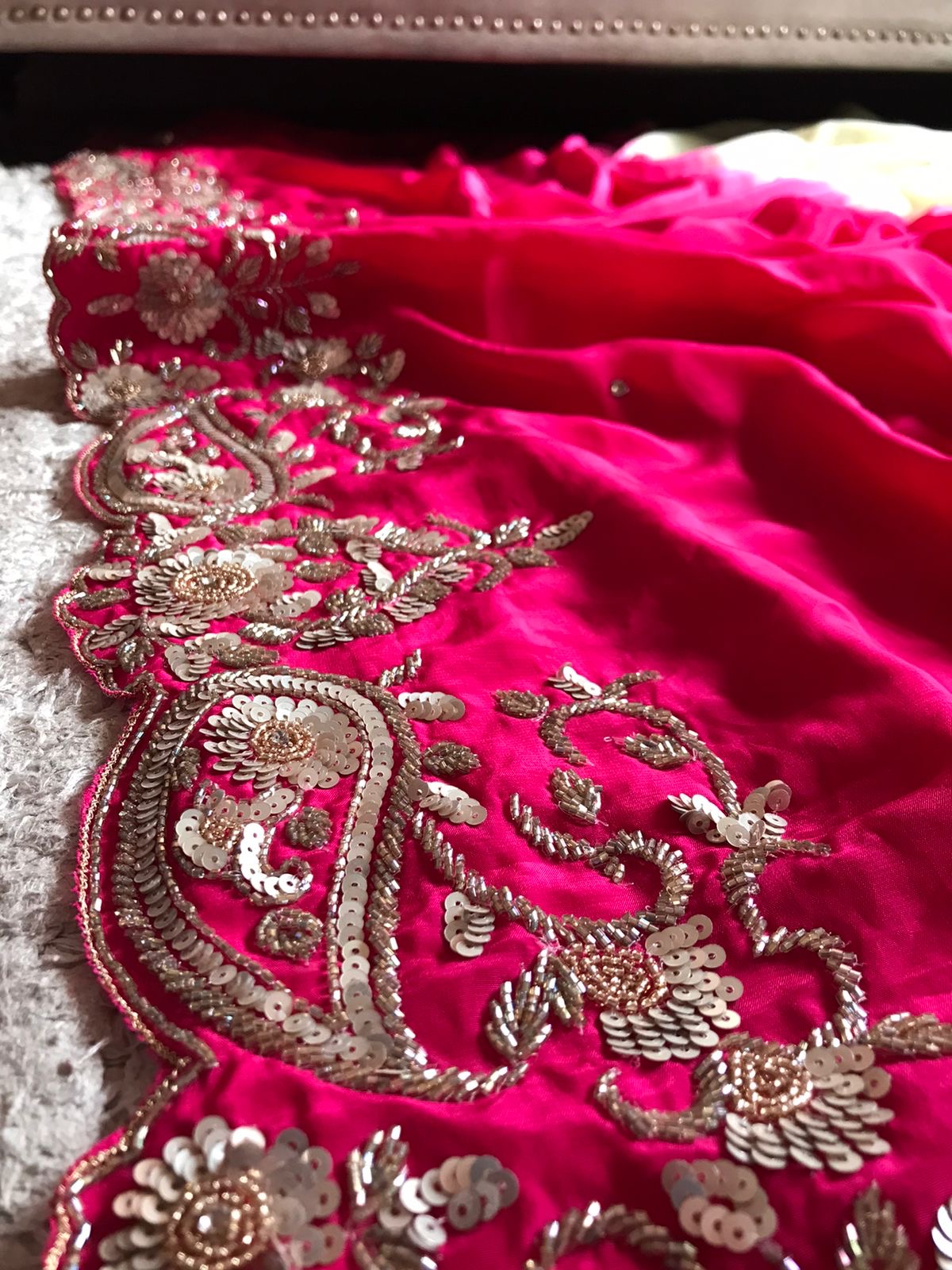 Ombre premium crepe silk saree luxury saree blouse SaffronFashion