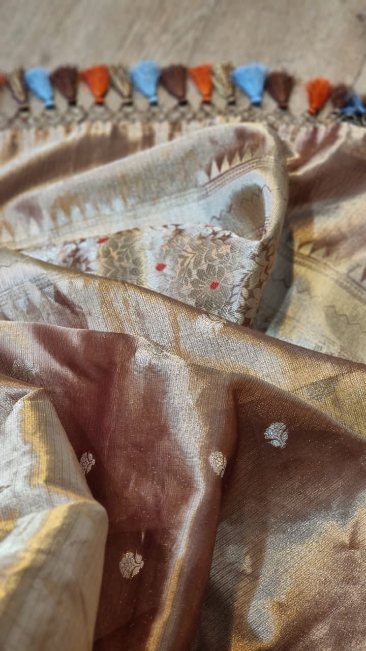 Bulandi double tissue organza sarees - Saffronfashionindia