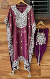 Tissue shimmer kaftan set partywear kaftan Indian kaftan set - Saffronfashionindia