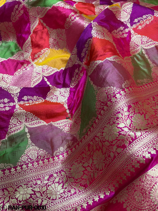 Banarsi Rangkat Saree Indian saree Khaddi silk saree - Saffronfashionindia