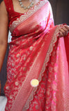 Bridal inspired Khaddi Gorgette women saree