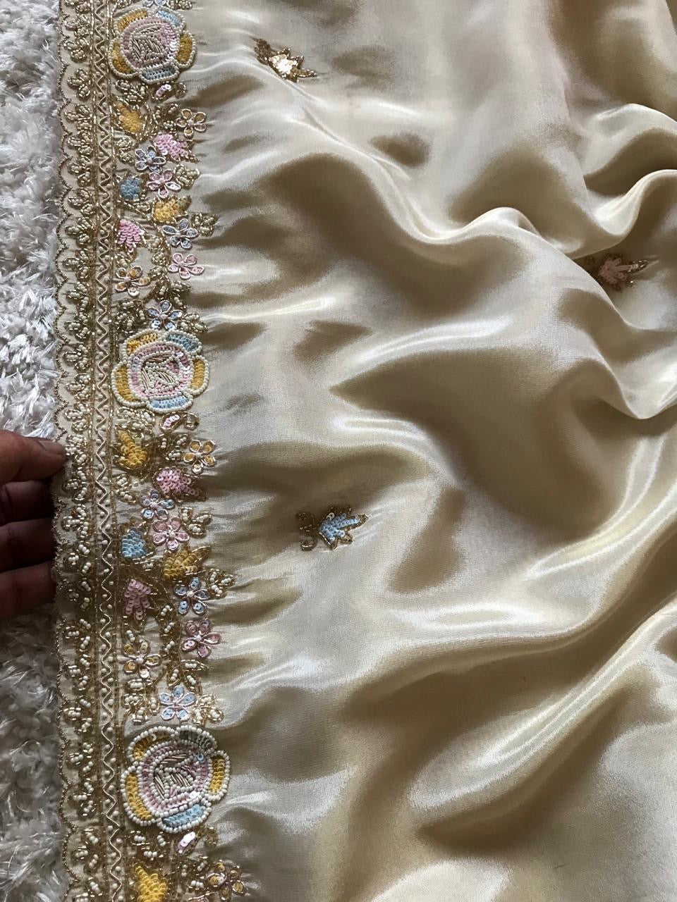 Luxury gold premium tissue silk saree Indian sarees - Saffronfashionindia