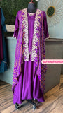 Purple Gottapatti indowestern dress