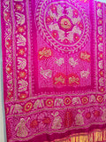 Pink handmade dupatta gajji silk dupatta gottapatti dupatta traditional dupatta SaffronFashion