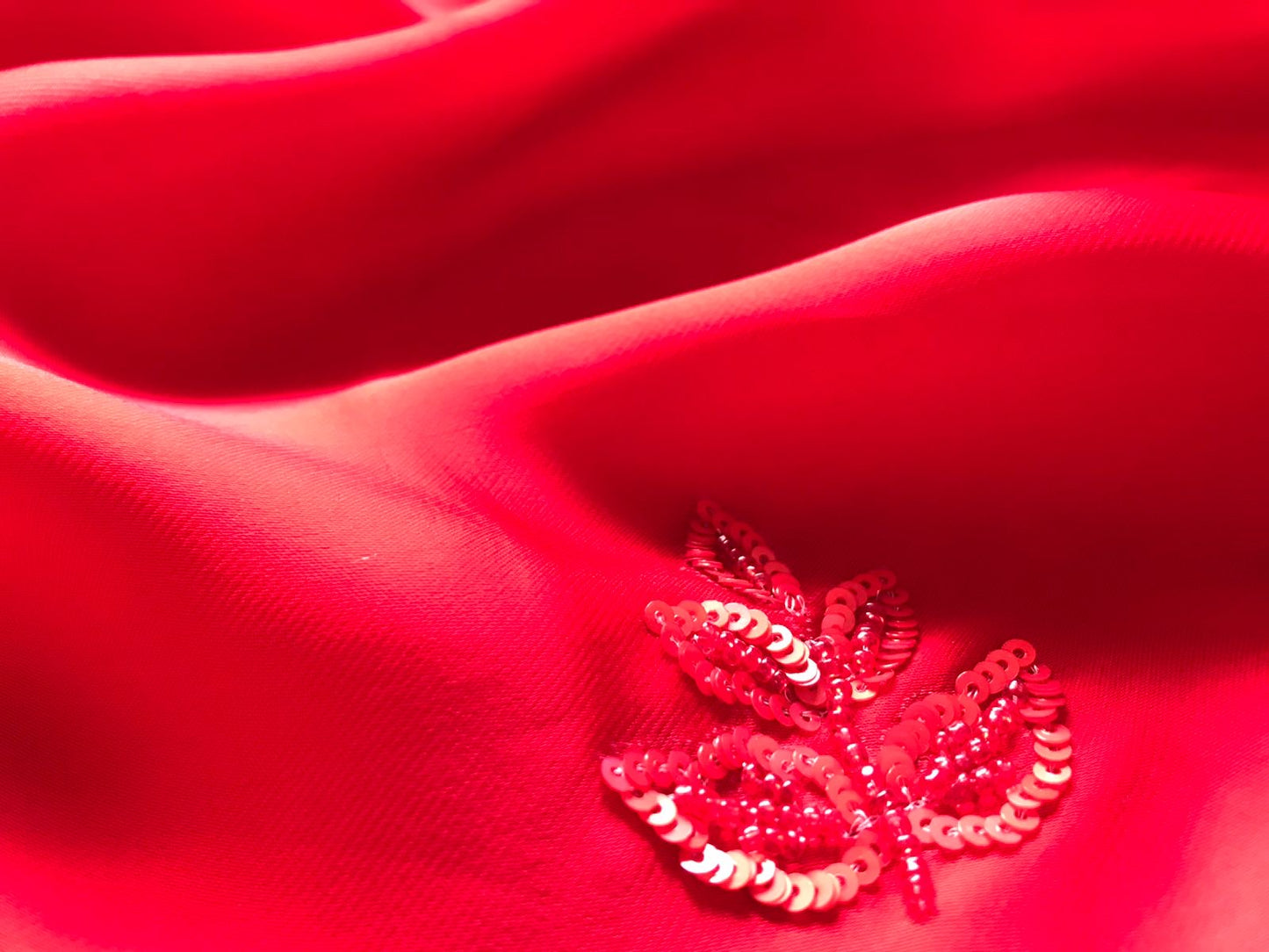 Red Satin Premium Silk Sarees luxury Saree - Saffronfashionindia