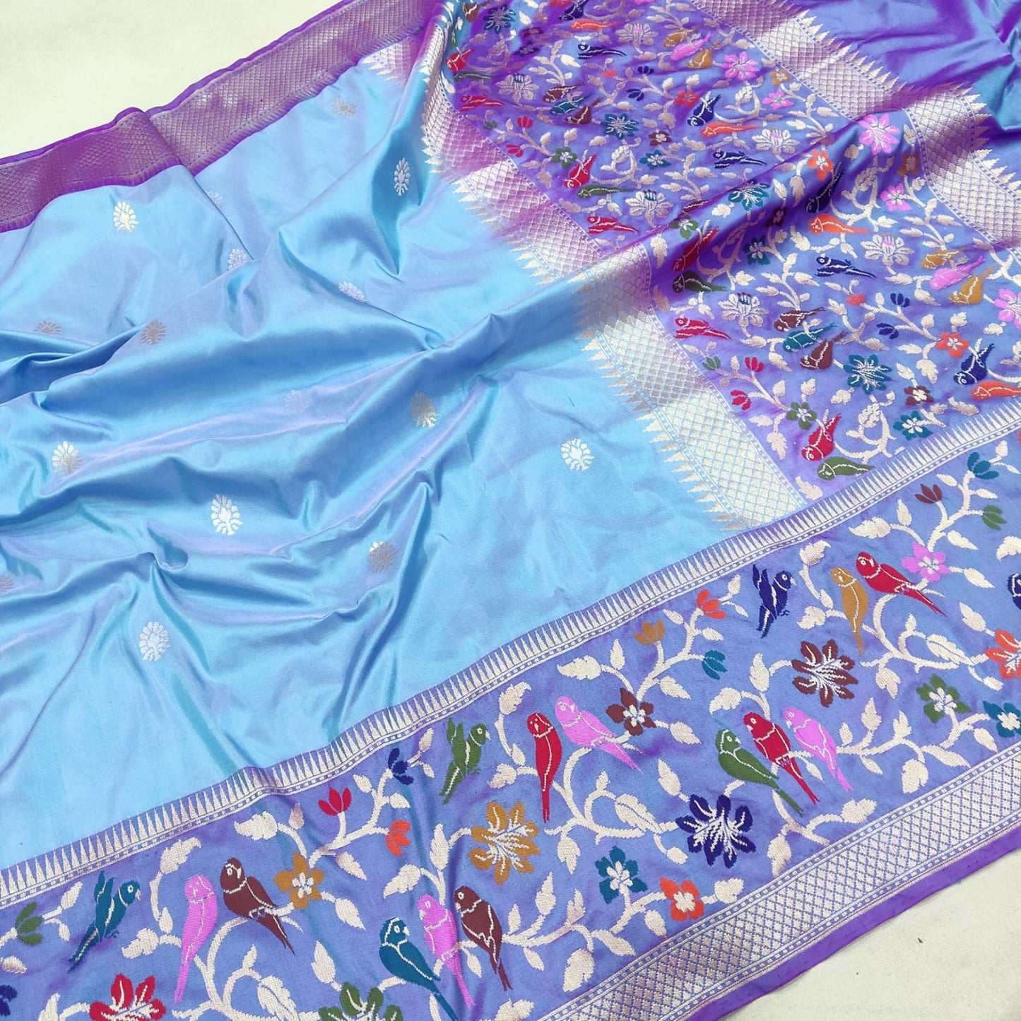 Firangi katan handwoven zari sarees - Saffronfashionindia