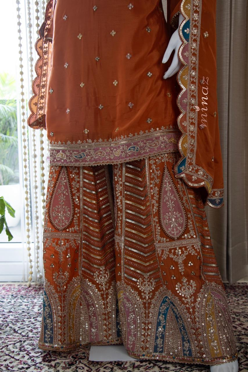 Cotton Nodern Gharara Sharara Dress | Farshi Gharara Dress