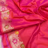 Pink Katan Handwoven Silk Saree
