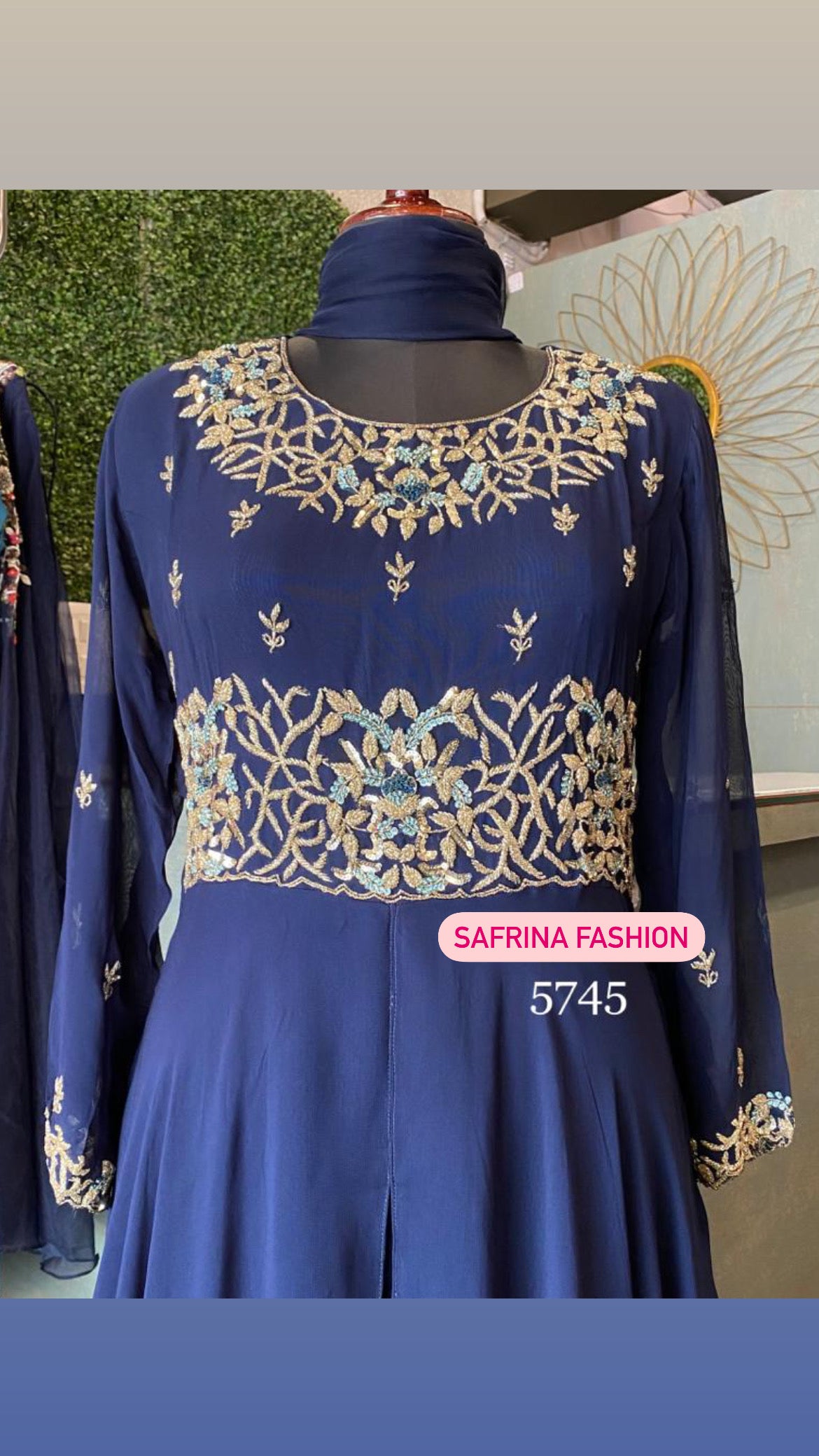 Blue Kurta Sequence dress - Saffronfashionindia