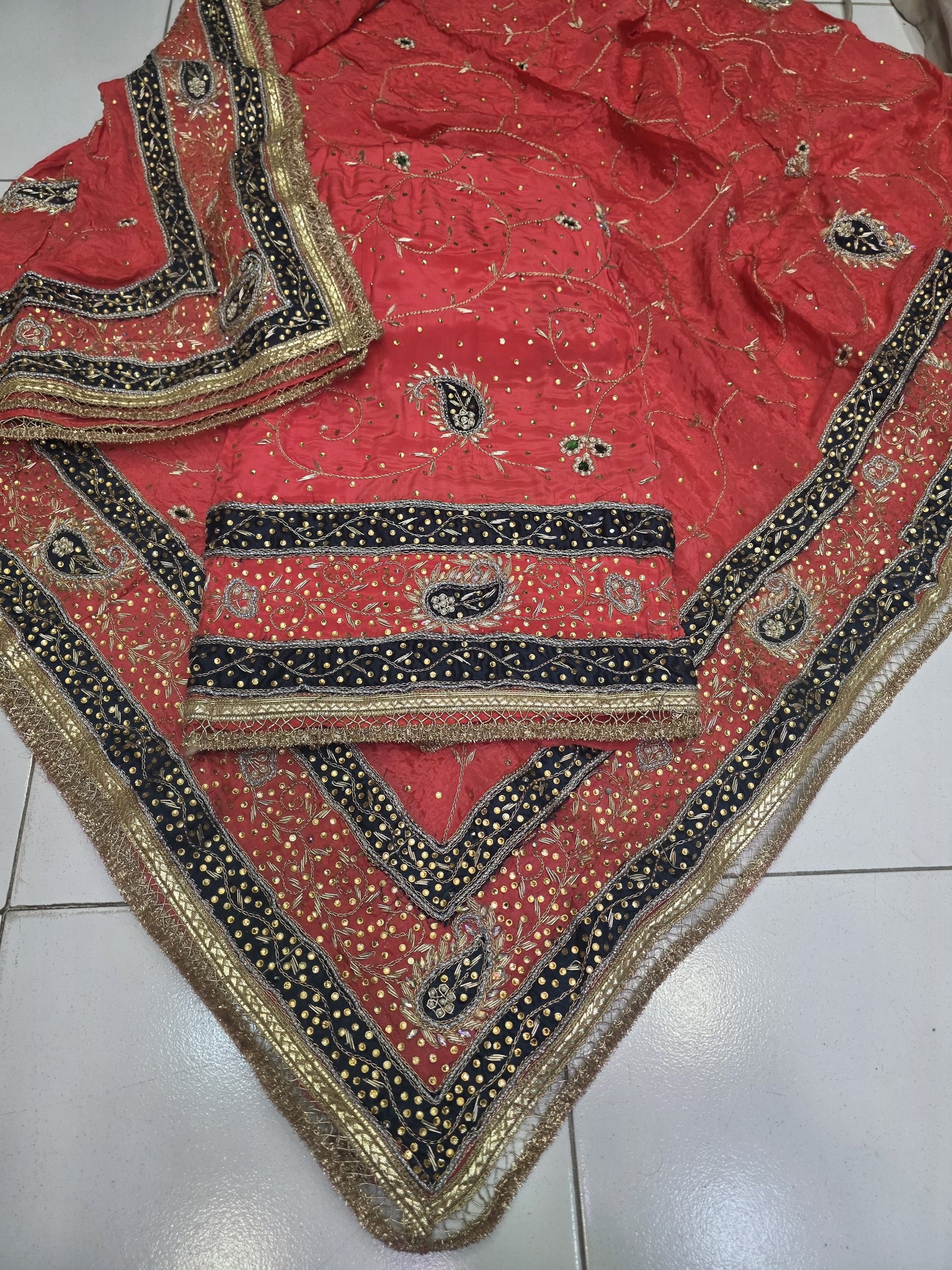 Handmade Salwar suit crepe Salwar kameez Indian Punjabi Salar suit SaffronFashion