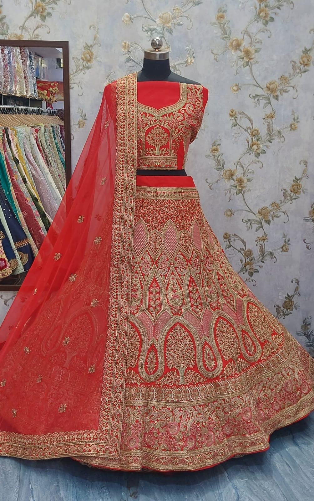 Vahina velvet lehanga bridesmaid lehanga - Saffronfashionindia