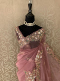 Inisha Partywear saree organza saree sequins saree