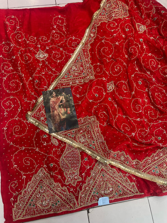 Bridal salwar suit red salwar kameez SaffronFashion