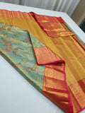 Lavita floral Kanjeevaram silk saree traditional Indian saree
