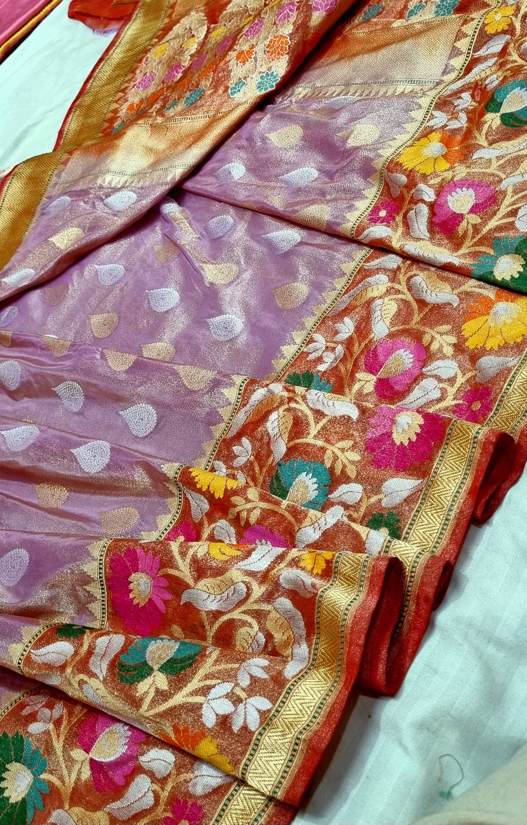 Exclusive banarsi Katan Meenakari sarees - Saffronfashionindia
