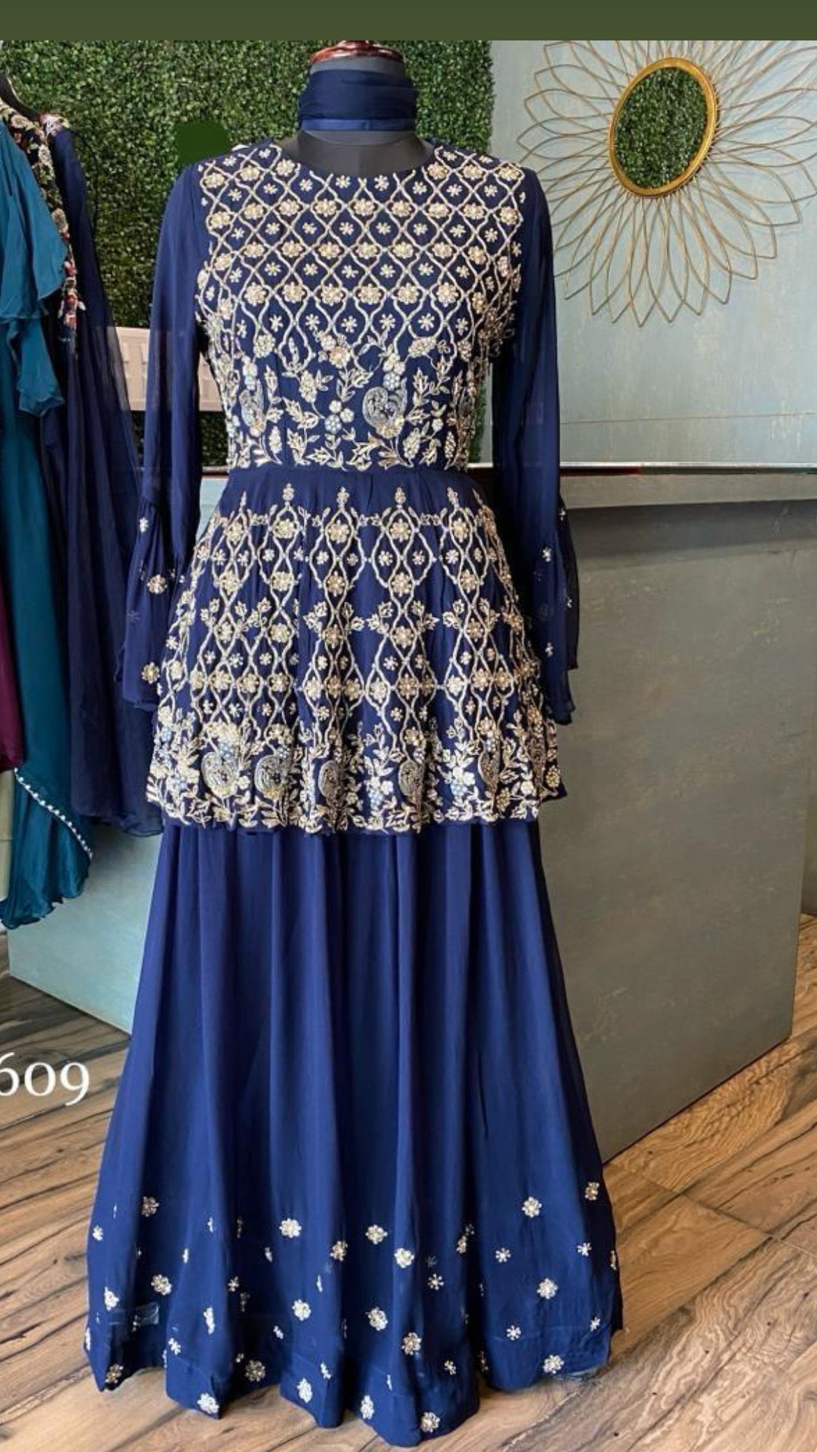 Rubila indowestern dress Partywear Women dress - Saffronfashionindia