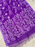 Purple Handloom Jamdani Saree Tantuj Sari