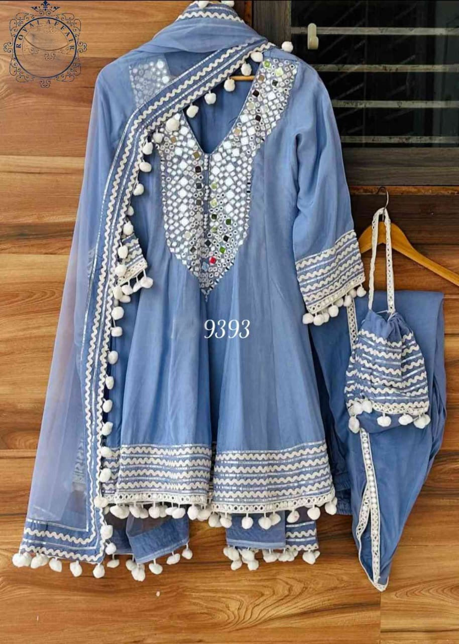 Anarkali designer clothing set women dresses Saffronfashionindia